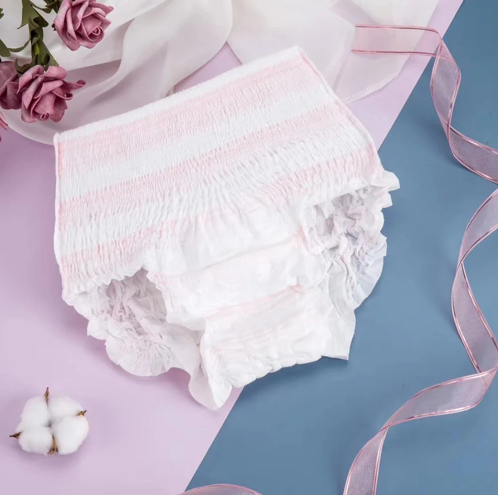 Oflye Disposable Low Price Lady Sanitary Napkin Night Period Pants Super Sleep Pants Type Sanitary Napkin