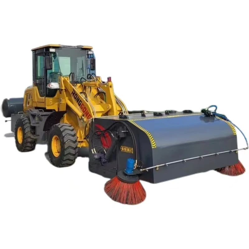 Loader Type Road Sweeper Powerful Cleaning Can Be Replaced with Different Attachments, One Machine Is Multi-purpose
