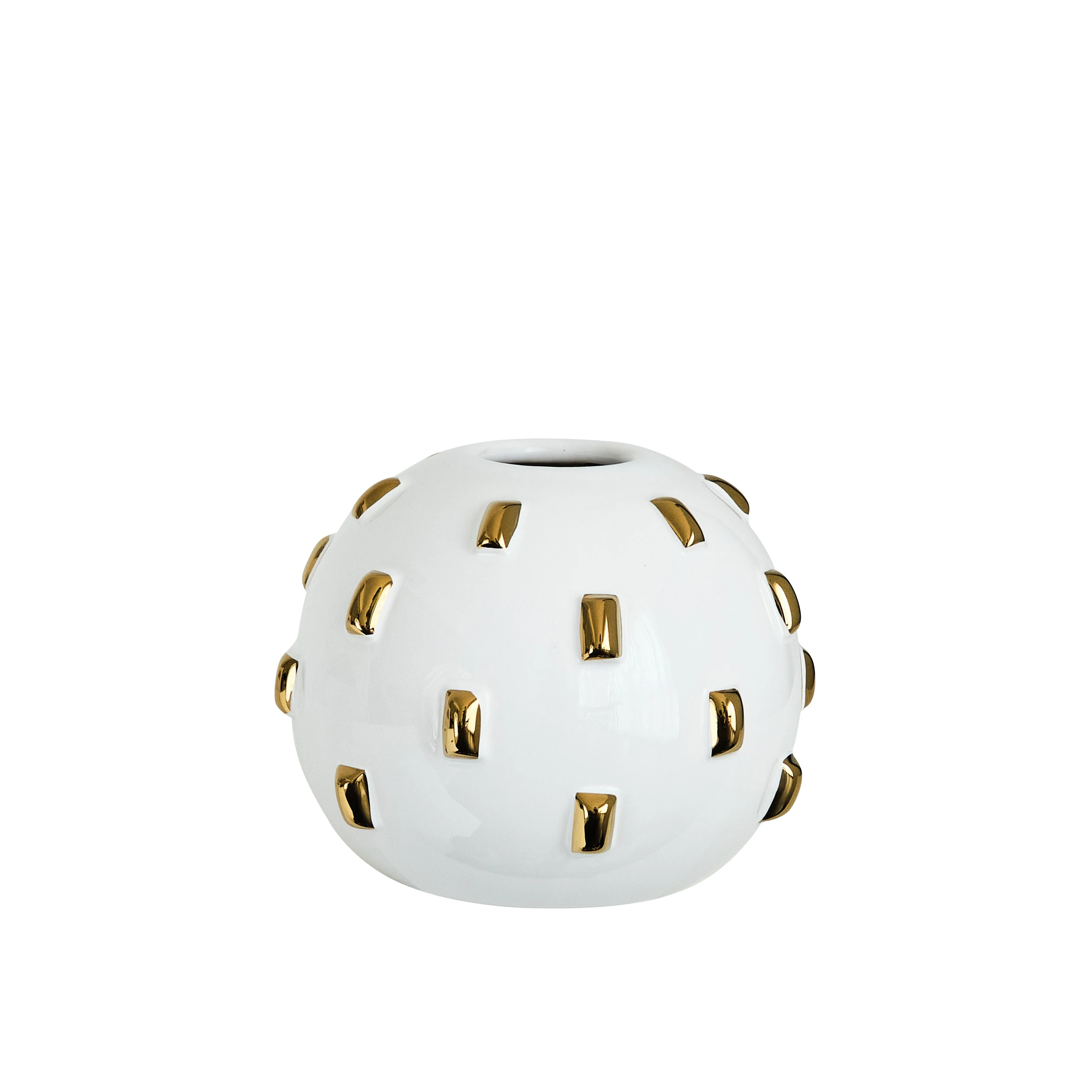 Luxury Nordic style Novelty Design Tabletop vases Golden Flower Pot Home decoration Ceramic Pots