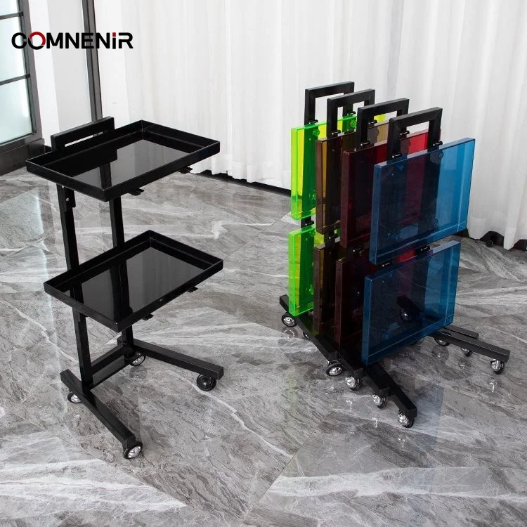 3 Layer Socket Beauty Medical Beauty Salon Trolley metal Dental Tool storage Cart White Salon Mobile stand