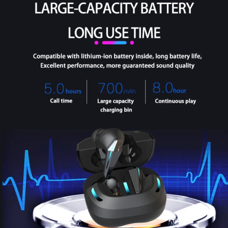 Audifonos Eirpords Gaming Tws Low Latency Wireless Earphone With Hd Stereo Mic Earbuds