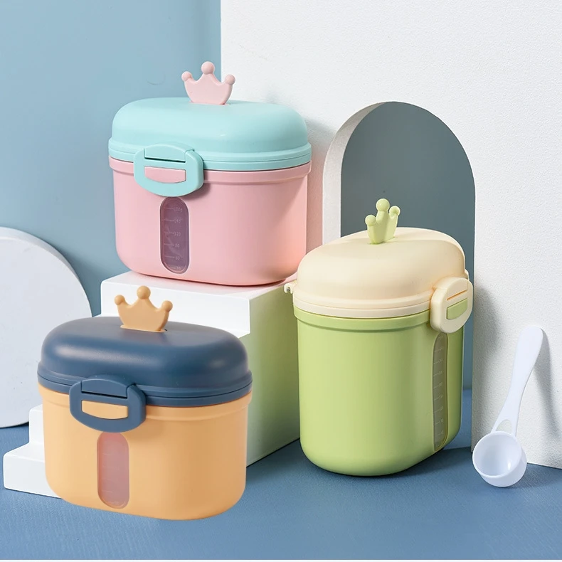 2 layers Baby milk powder storage box tank Outdoor portable seal Moisture-proof bilayer Complementary Food Storage Box For Baby