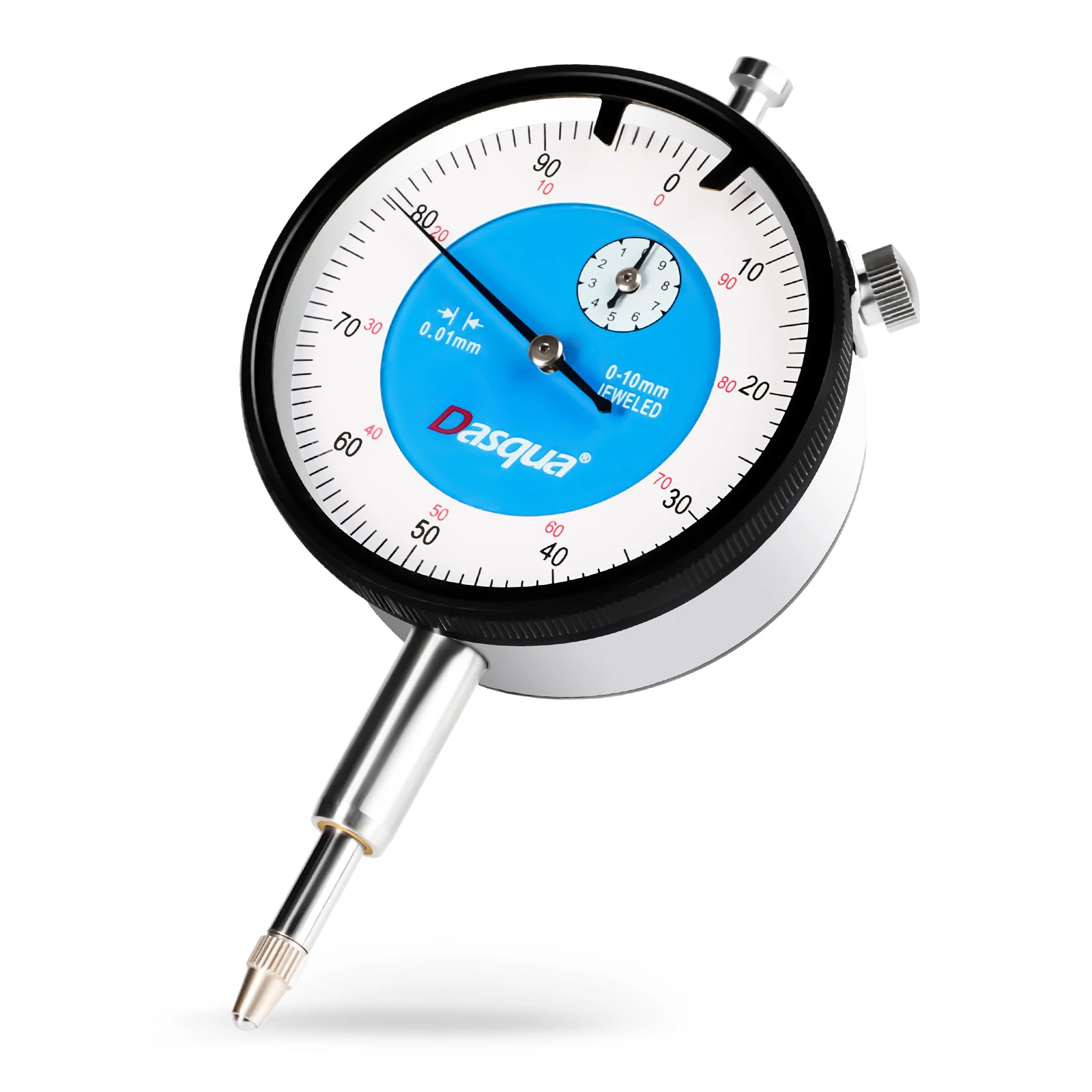 Dasqua 0-10 мм 0,01 Выпускной 2 года гарантии плоский цифровой циферблат измерительный инструмент Relogio Comparador
