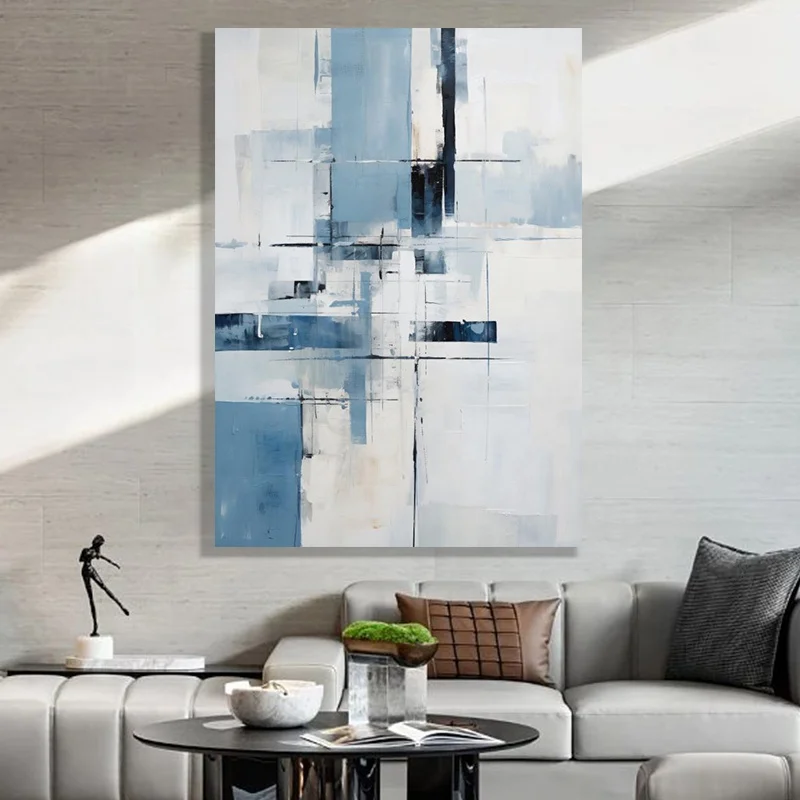 JZ Home Decor Large Abstract Texture Artwork Framed Handpainted 3D Canvas Wall Art Oil Painting Landscape