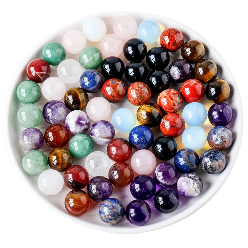Wholesale 16mm polished fengshui healing stones rose quartz balls mini crystal spheres
