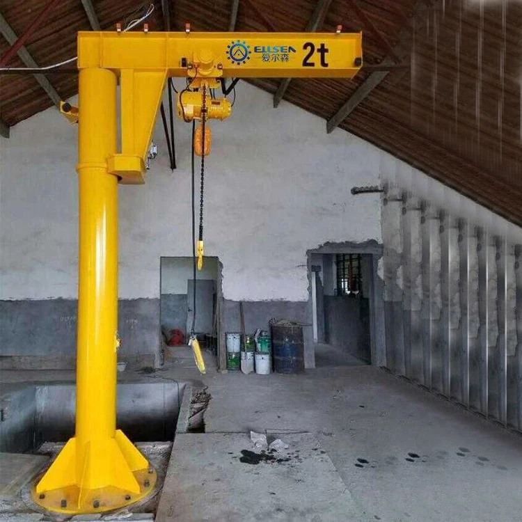 360 degree rotating floor mounted pillar hoist small jib crane 500kg 1ton