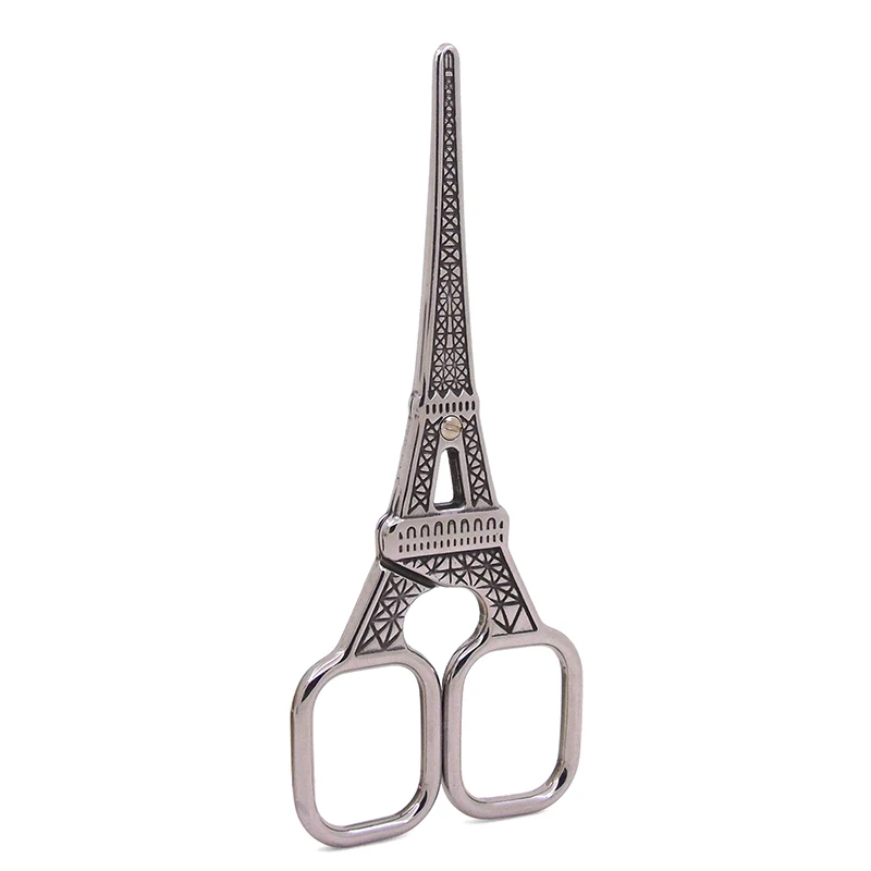 FOCSTAR Eiffel Tower Scissors Retro Copper European Straight Blade Craft Scissors Shears