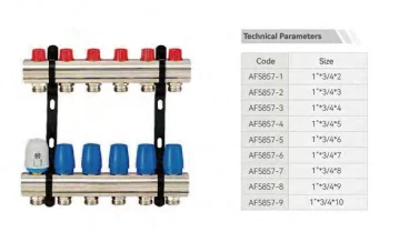 OLDE Stainless Steel Manifold up to 12 Loops for Underfloor Heating with NPT/Compression/G Connection