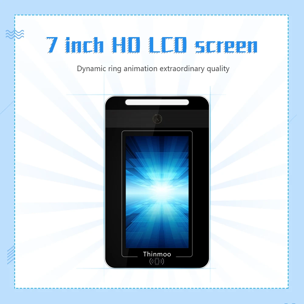 7 Inch touch screen ai dynamic Face Recognition sip ip Video Door Phone apartment door access controller video