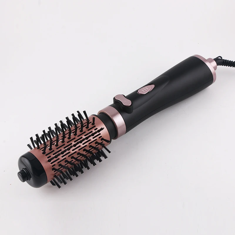 Hot Air Blow Dryer Brush Professional 2 In 1 Straightener Comb Electric Blow Dryer Rotating Hair Brush Roller Styler