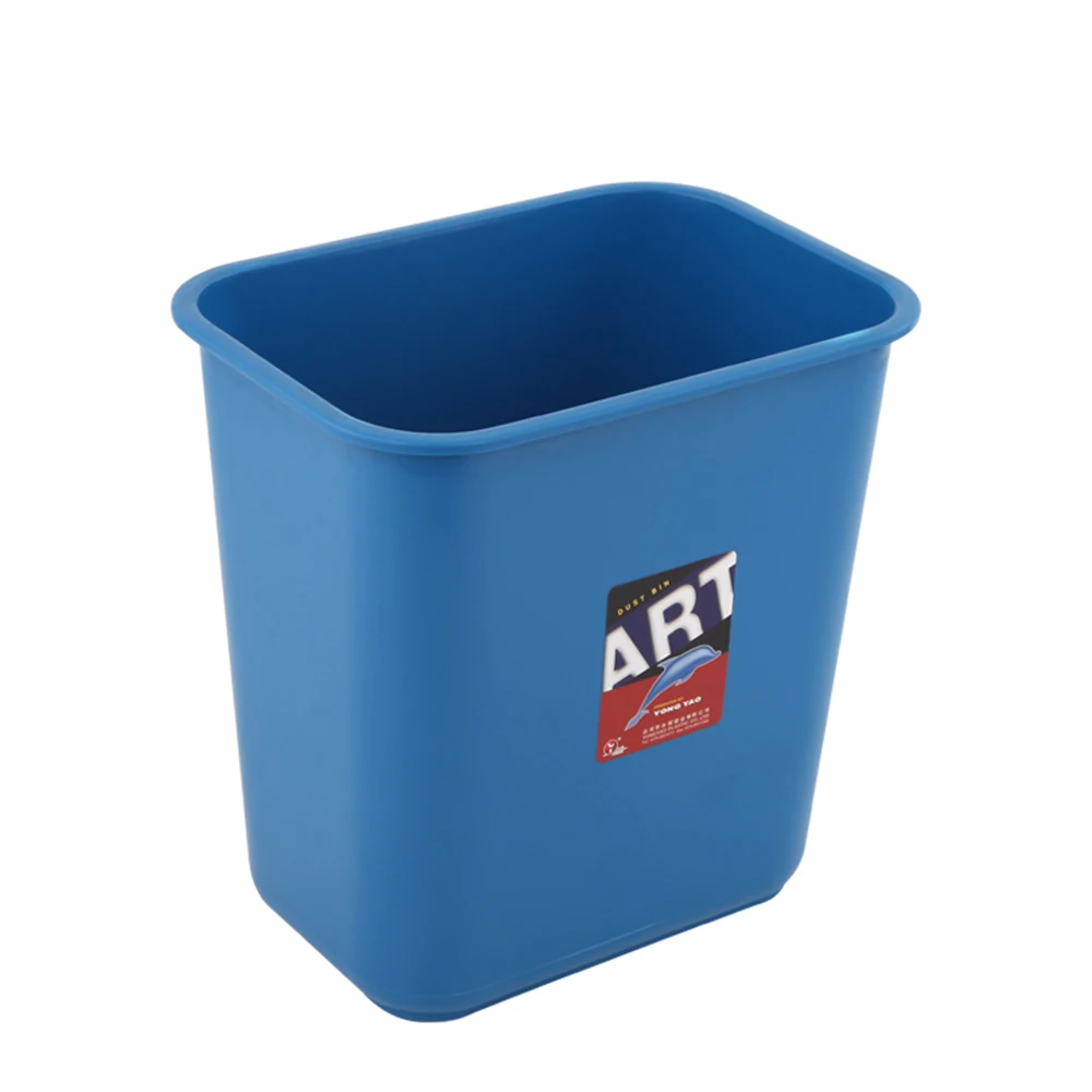 Indoor 15 liter plastic recycle waste bin square trash box