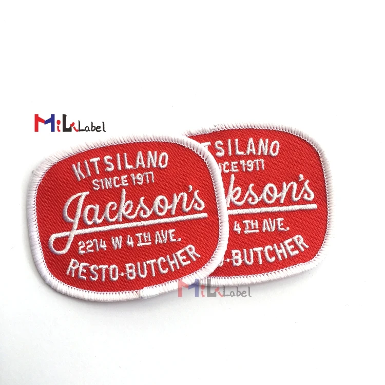 custom embroidery patches embroidery with iron on embroidered Patch embroidery patch hot melt backing badge