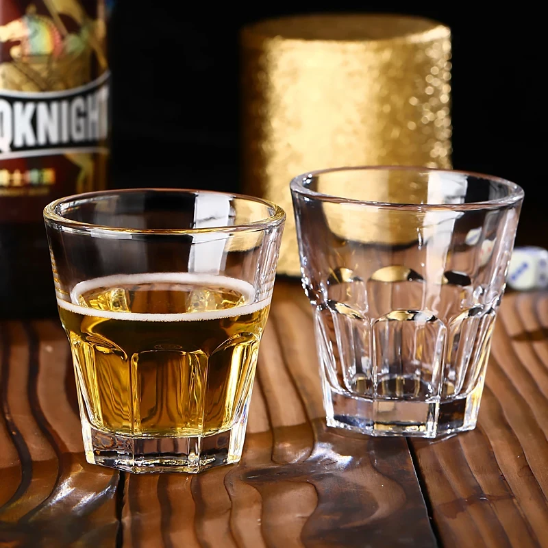 Glass Cup Party Home Bar Creative Cocktail Custom Logo Elegant Water Whisky Liquor Vintage Shot Glass Cup