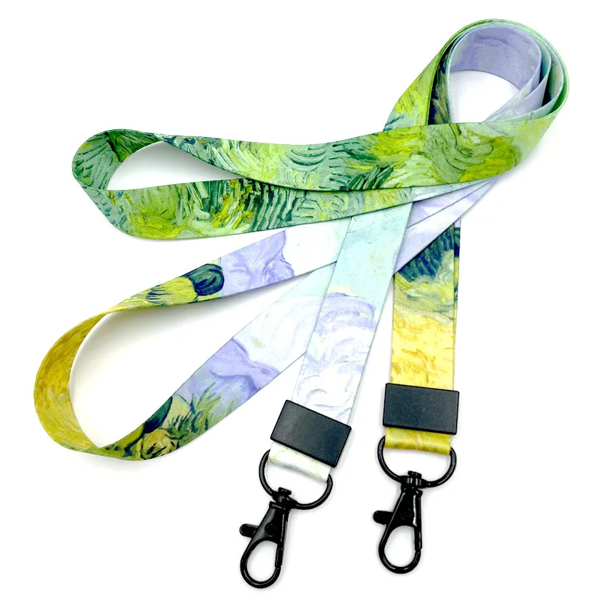 OEM Custom Logo Polyester genuine leather cartoon Lanyards Key Chain Holder