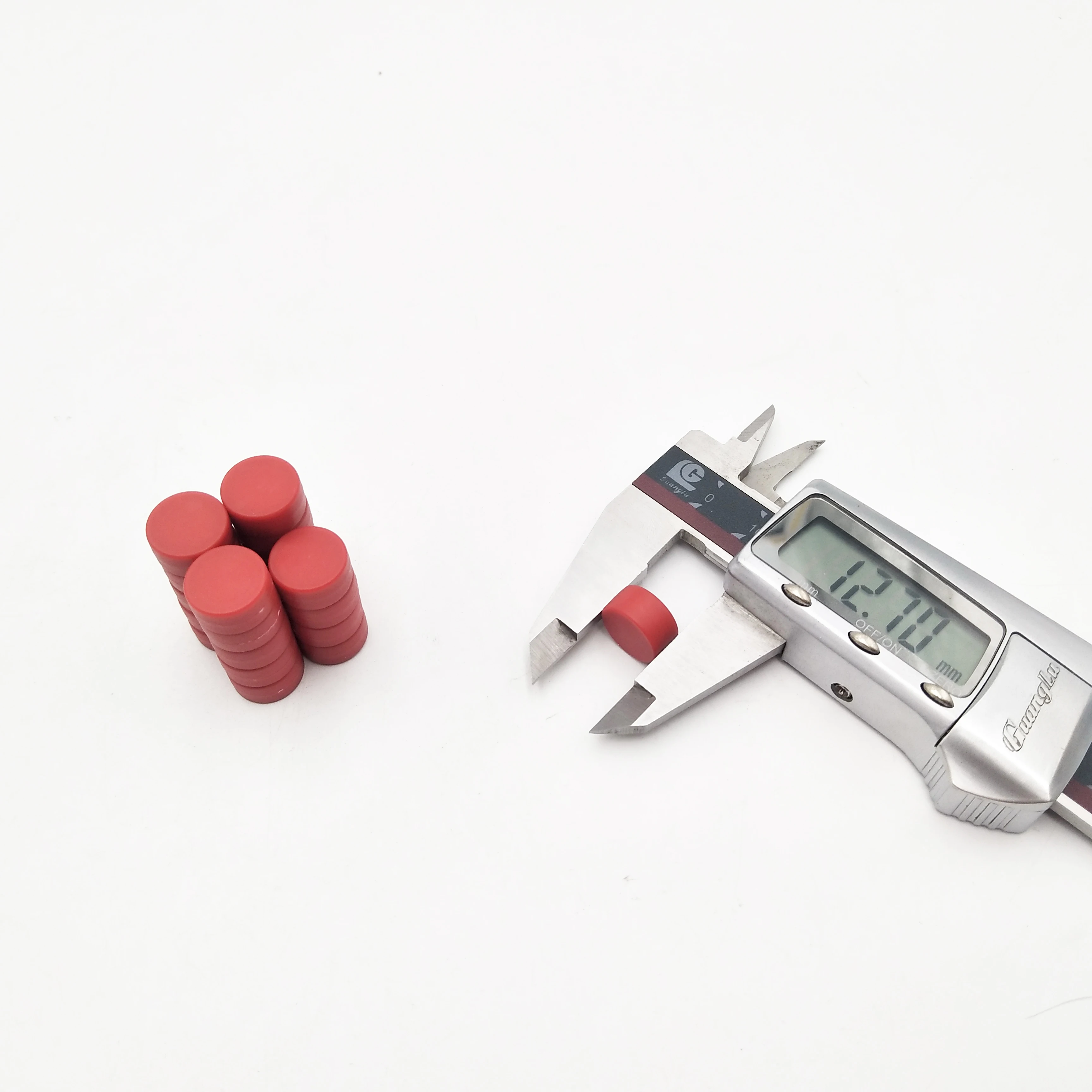 Hotsales Colorful D12.7x6.35mm Button Neodymium Magnets with Plastic Coated for Whiteboard