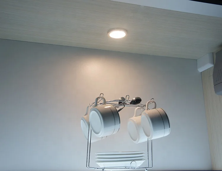 
New model downlight kit white led puck light with remote control 3w recessed mini led cabinet light for kitchen 