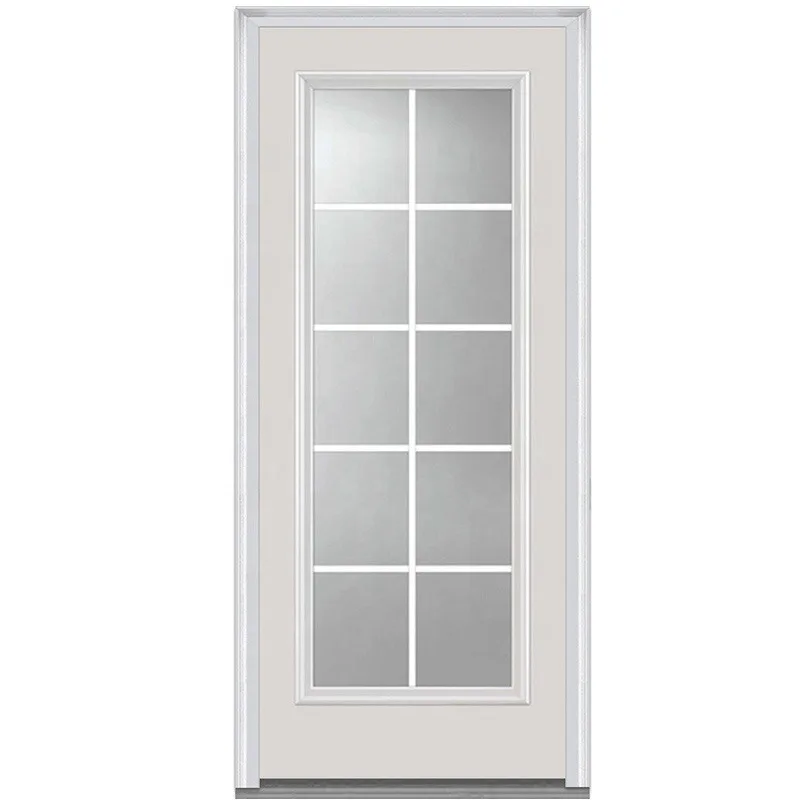 New arrival latest design hurricane impact casement doors frosted upvc hinged entry door