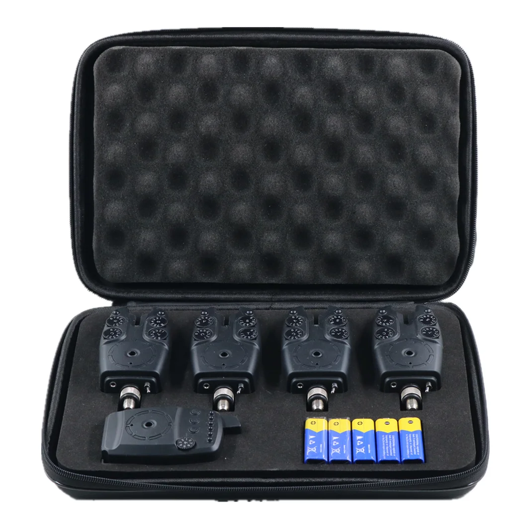 Personal Custom logo Memory Function in Bite Alarm and Receiver JZH-RF1988 4+1 Carp Fishing Bite Alarm with CE Certificates