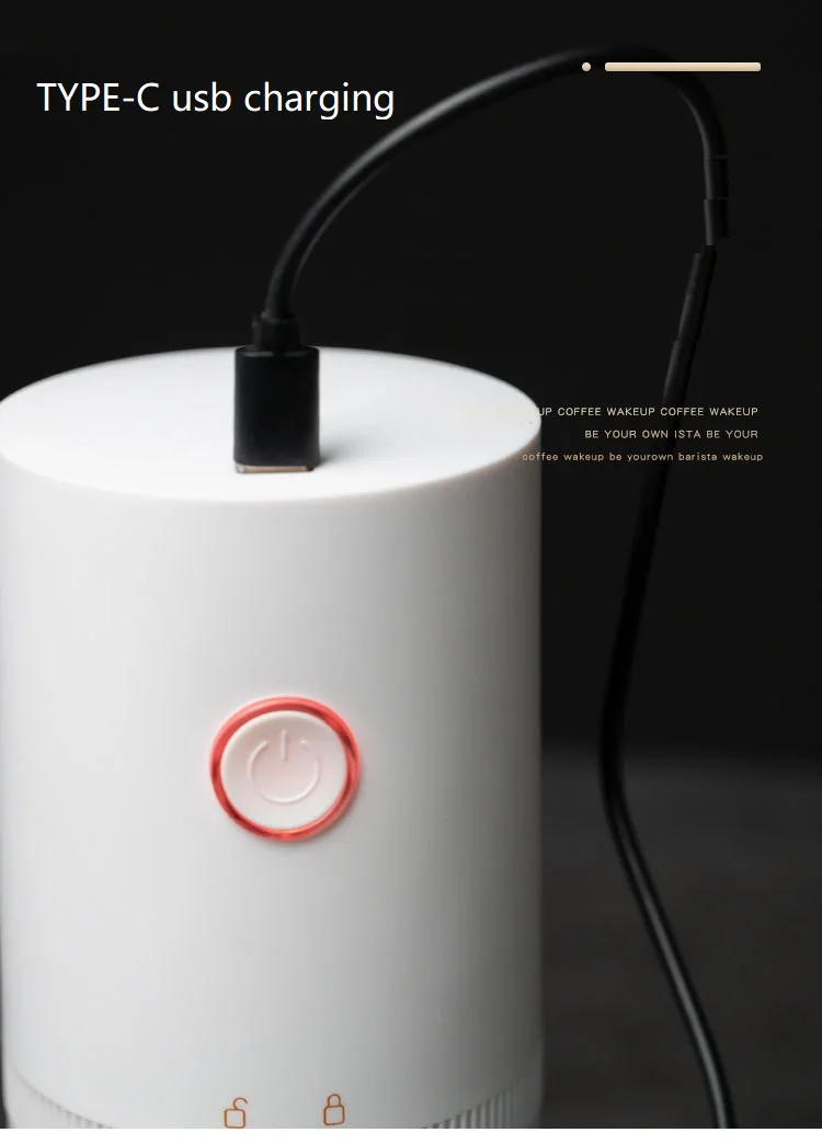 Portable USB Electric Rechargeable Grinder Electric Coffee Bean Grinder Outdoor Small Grinding Machine