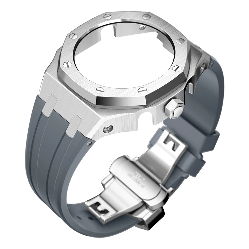 Watch Accessories Modified Stainless Steel Case Silicone Strap DIY For Casioak G Shock Watch GA 2100 Mod Original