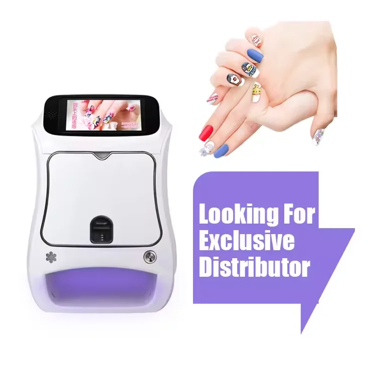 Portable Automatic 3D Digital Intelligent Smart AI Nail Printing Making Machine Printer 10 seconds printing