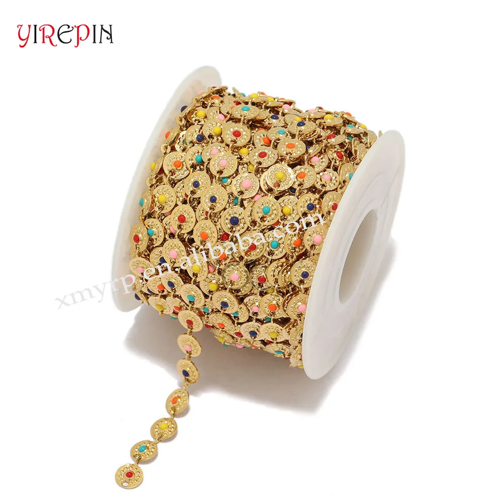 New 18k Gold Plated Waterproof Tarnish Free Stainless Steel Summer Hawaiian Colorful Dripping Glue Enamel Sun Necklace