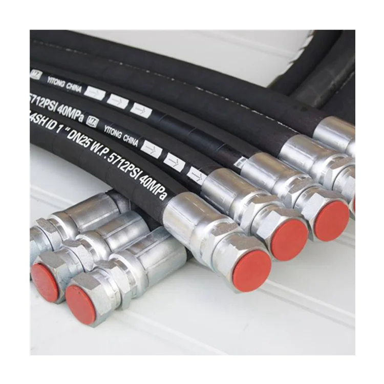 High pressure wire braided grease hose 1/8 inch high pressure  crimping hydraulic hose