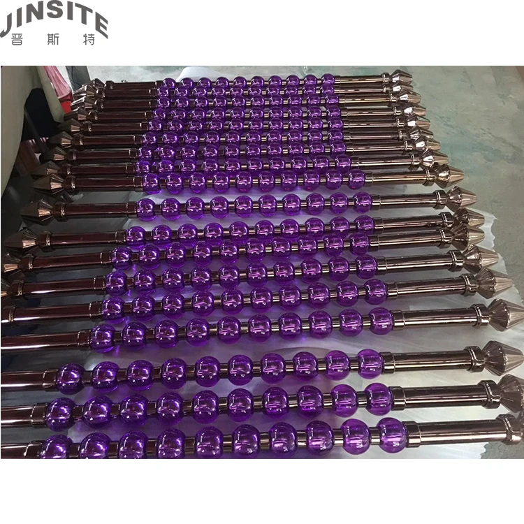 Vintage antique long gold crystal door handle for glass door