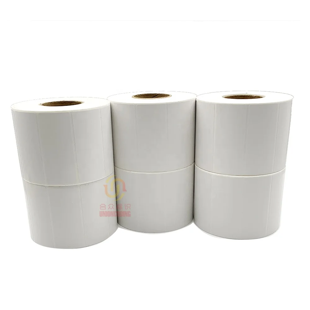Coated paper 40x25mm customized product barcode printing self-adhesive label