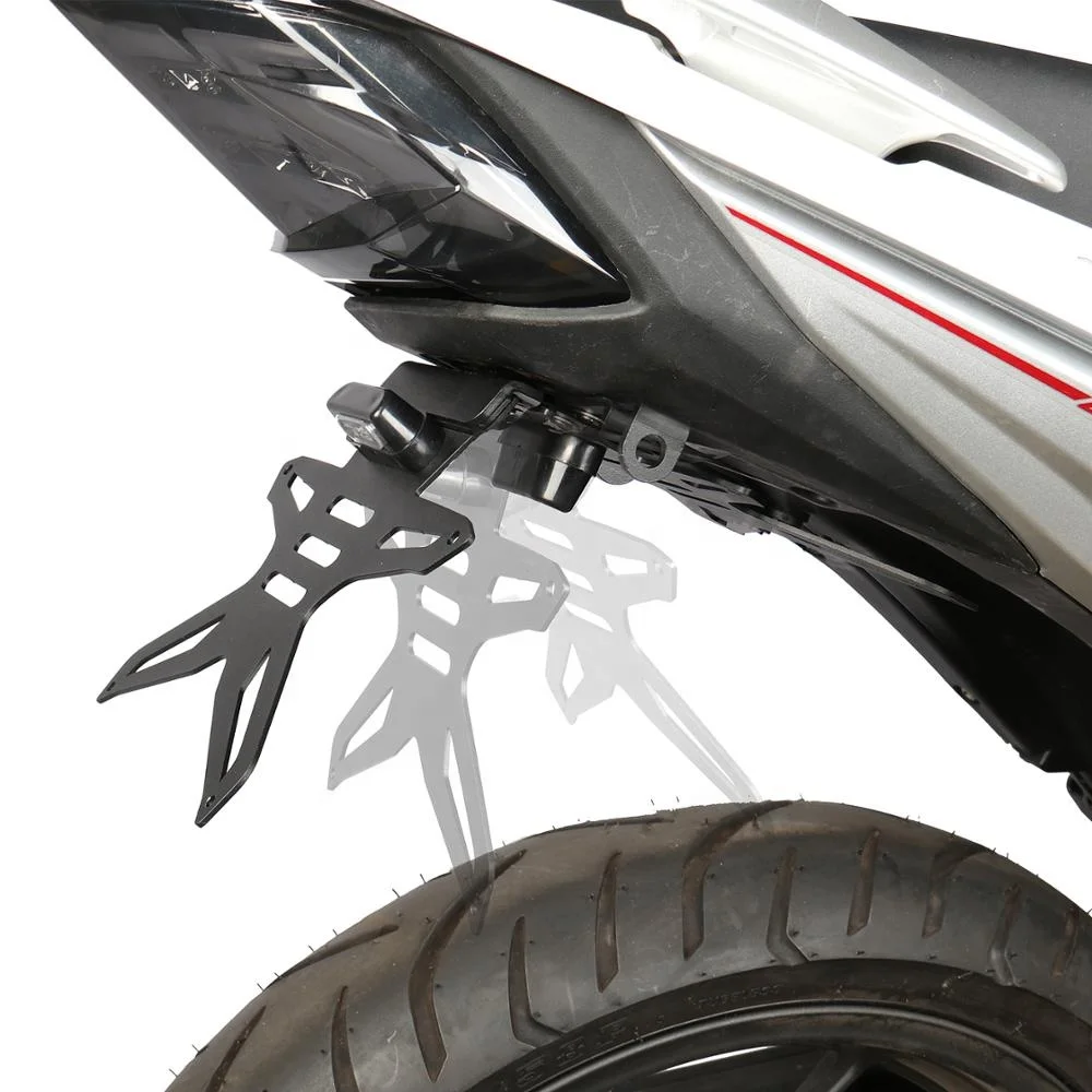 New arrival high quality universal cnc aluminum wholesale motorcycle refit license plate frame factory custom design