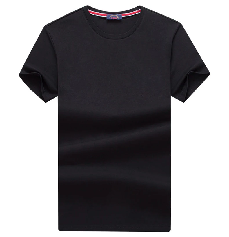 High Quality Unisex Short Sleeve 100% Cotton Solid 8 Colors Custom Heat Transfer Printing  LOGO Pattern Plain White T shirts