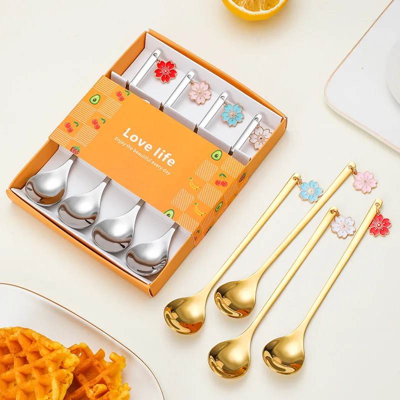 304 stainless steel cream shovel spoon stainless steel cake spoon fork set cutlery set stainless steel spoon fork