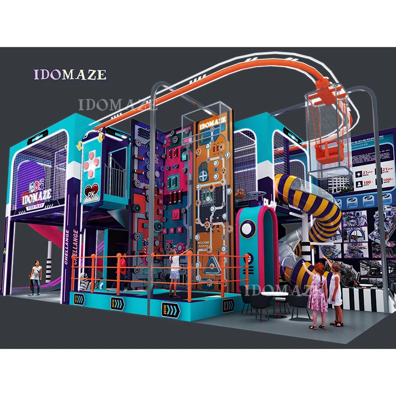 High Quality Kids Indoor Playground with Big Slides for Sale Indoor Park Indoor Children Soft Play Equipment Adventure Park