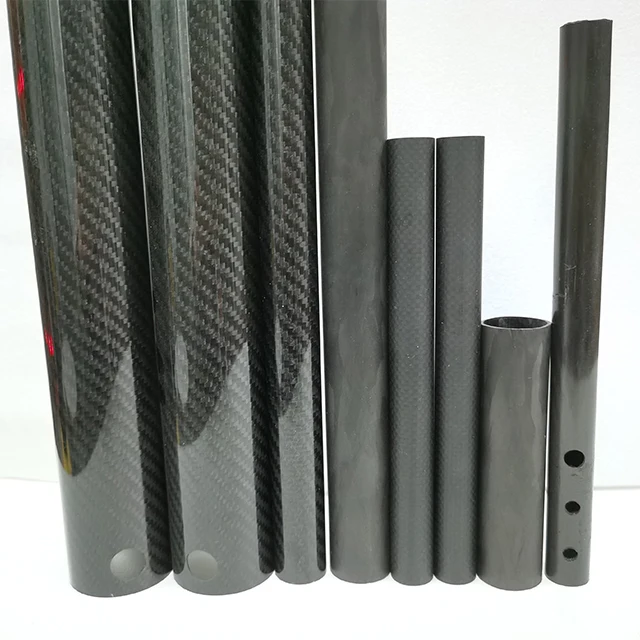 customize factory manufacturing 1000mm twill matte Plain weave 3k carbon fiber tube rod pole pipe