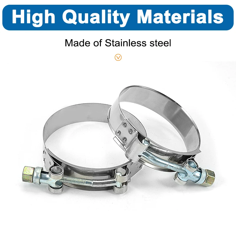 Stainless steel type pipe tube hose clamp clip heavy duty strong T bolt spring clamp for JAC FOTON FAW SHACMAN
