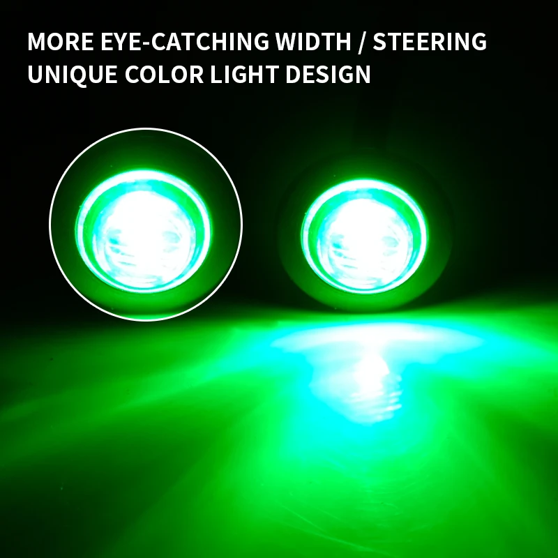 12V 24V LED Indicators Round Trailer Side Marker Light Yellow White Red Turn Signal Lamp Clearance Lights for Trucks