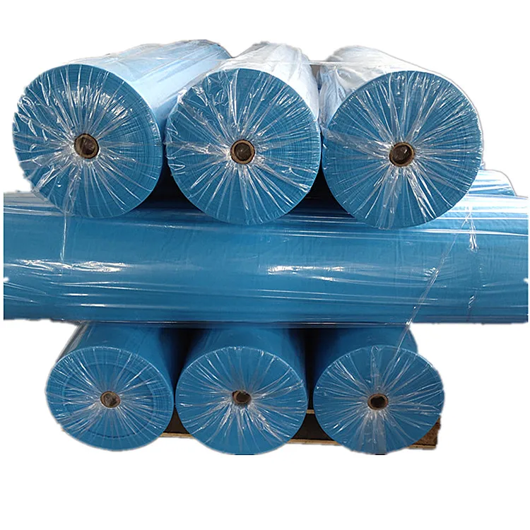 100% blue polypropylene face use non woven fabric in rolls for medical material/OEM