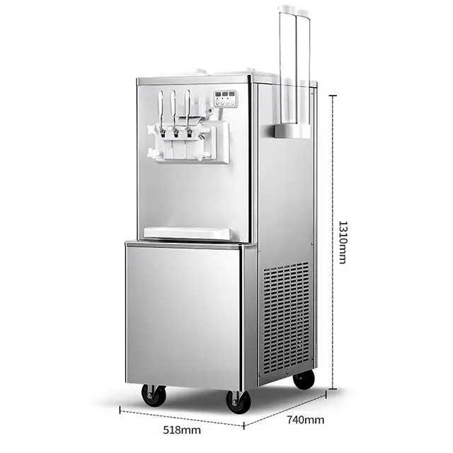 Top Quality Turkish Frozen Fruit Multi Flavor Kfc Ice Cream Machine Milkshake Machine Air Cooled Softy Machine with Air Pump