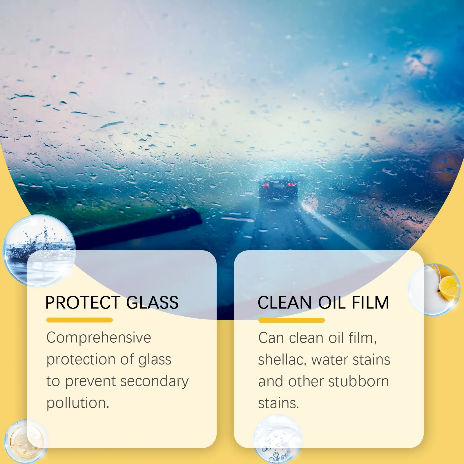 OEM Car Glass Windshield Cleaner Oil Film Remover Anti-rain Fog Clean Glass Brush For Car Window Remove Dirt Improve Visibility