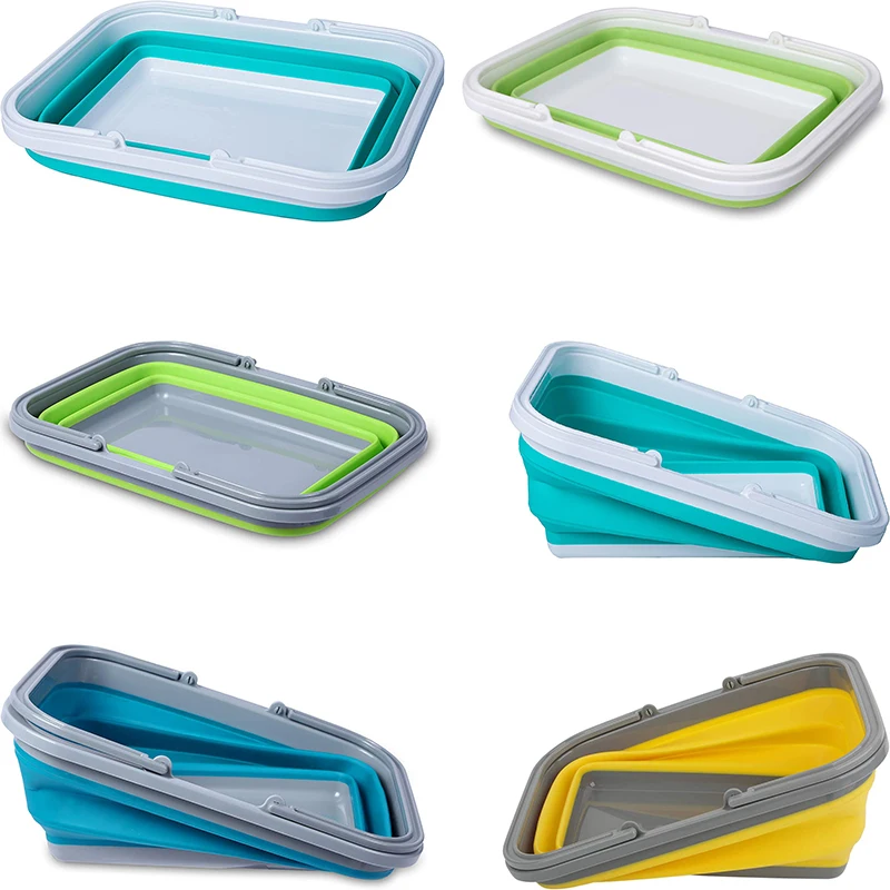 Handy 9L Portable Wash Basin Collapsible Camping Sink with Handle for Car Camp Hiking and Home