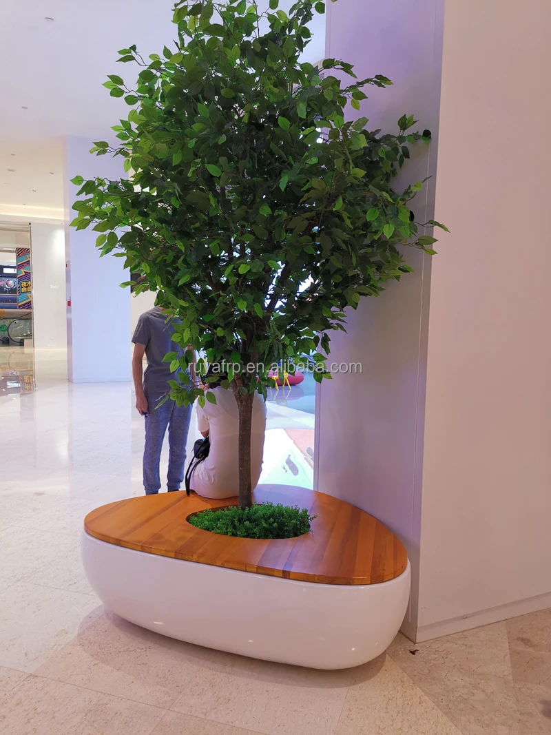 Деревянная уличная мебель из массива дерева садовая скамья для парка 3 размера горшки горшков внутреннего дворика спортзала общественного отдыха