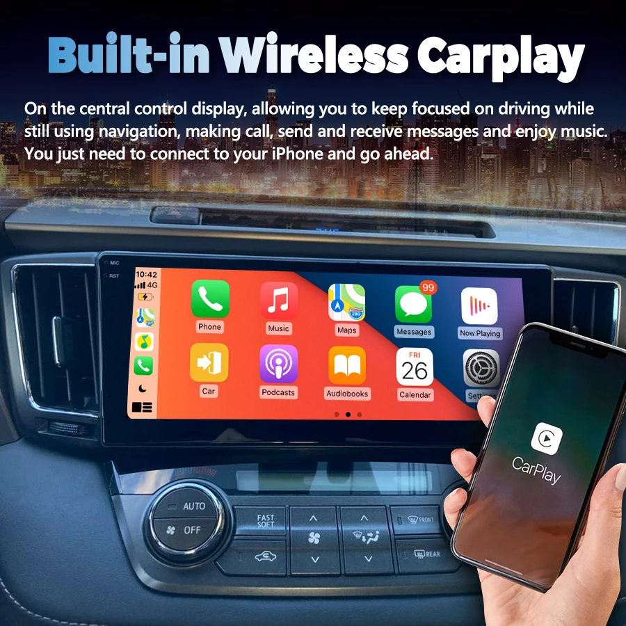 Автомагнитола 10 25 дюймов для Toyota RAV4 RAV 4 2012-2019 Carplay Android Авто магнитола мультимедийный видеоплеер DSP 2 Din GPS