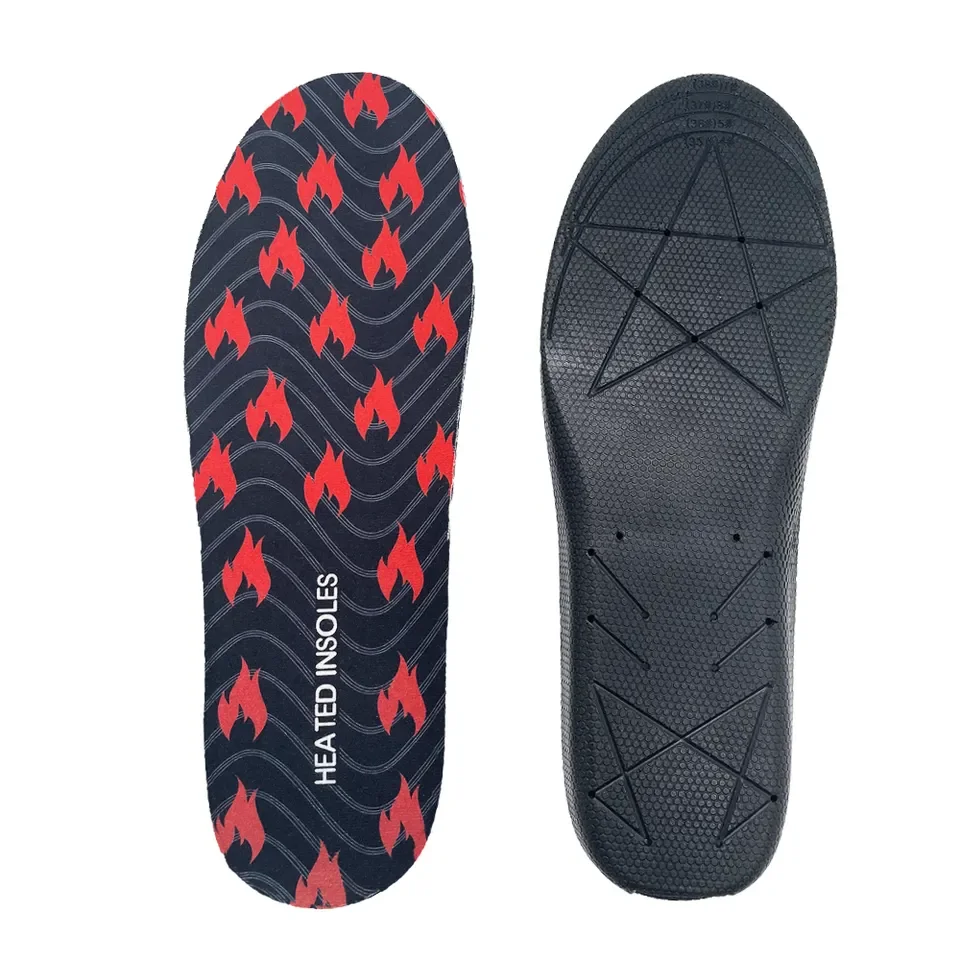 Electric Heated Insoles for Men Women Winter Foot Warmer Rechargeable Heating Shoes Insoles for Skiing Hiking MotorCyling