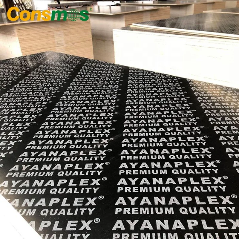 Linyi Consmos 6 Mm Mr Glue Waterproof Marine Formwork Plywood Biz Standard Film Faced Plywood to South Africa