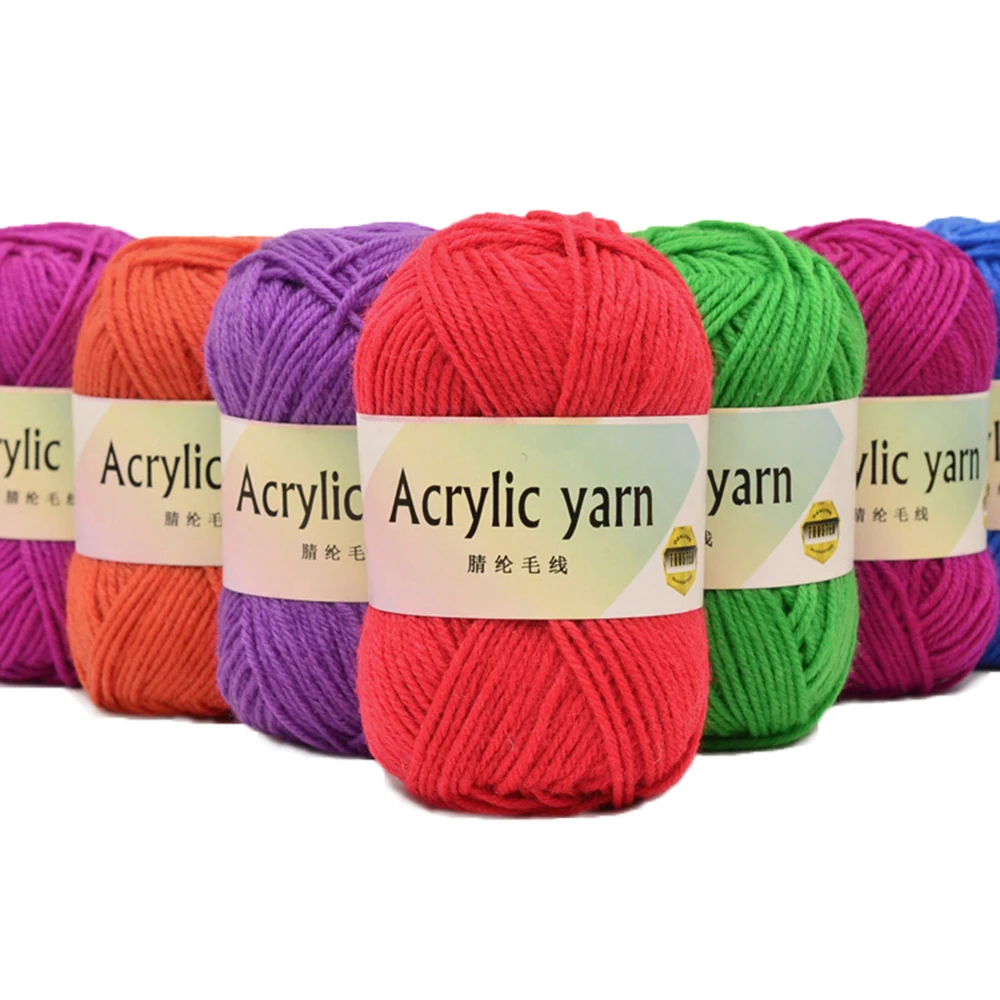 Оптовая продажа 4ply акриловая пряжа для свитера шарф шляпа DIY Вязание