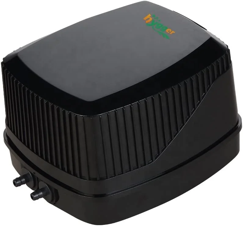 hygger Quiet High Output 10W Aquarium Air Pump, Oxygen Pump Air Aerator Pump for Fish Tank 30-600 Gallon, 2 Air Outlets (4mm)