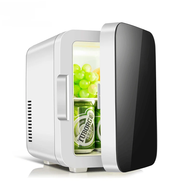 Portable Hot Model Cute OEM Custom Glass Door Beauty Skincare Small 6 Liters Mini Fridge