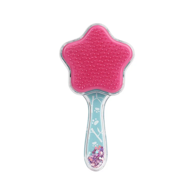 Cartoon Kids Air Cushion Comb Kawaii Mermaid Pony Children Hair Brush Paillette Quicksand Hair Comb Scalp Massage Comb
