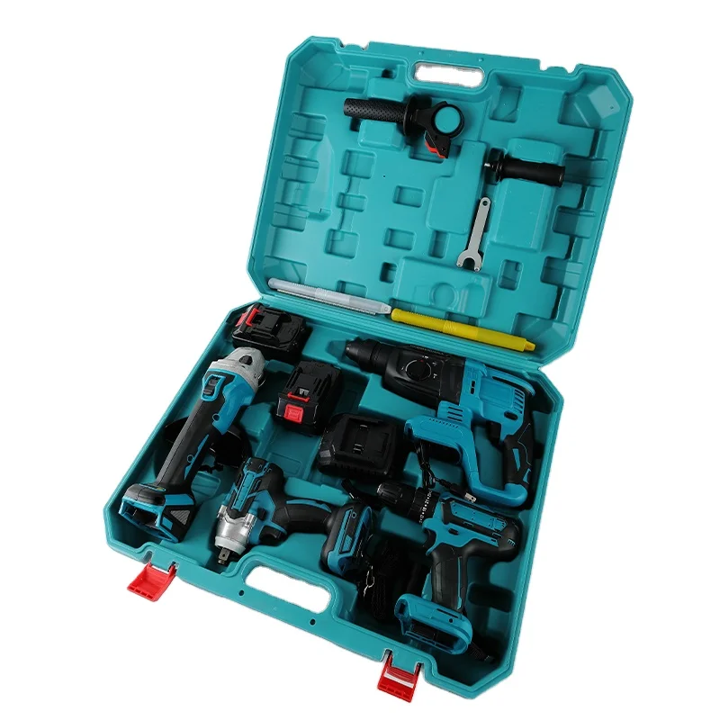 AOLI 21V Brushless Power Tools Kits 4 PCS in 1 Electric Drill Impact Wrench Angle Grinder Electric Hammer Multi Tool Set Japan