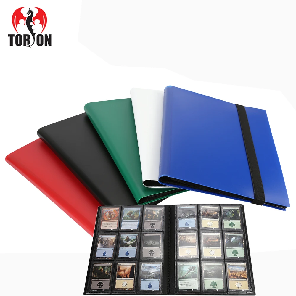 Torson Colorful Pp binder 9-Pocket 360+ Trading Card Binder With Elastic Strip Photo Game Cards Album Oard Game Card Book